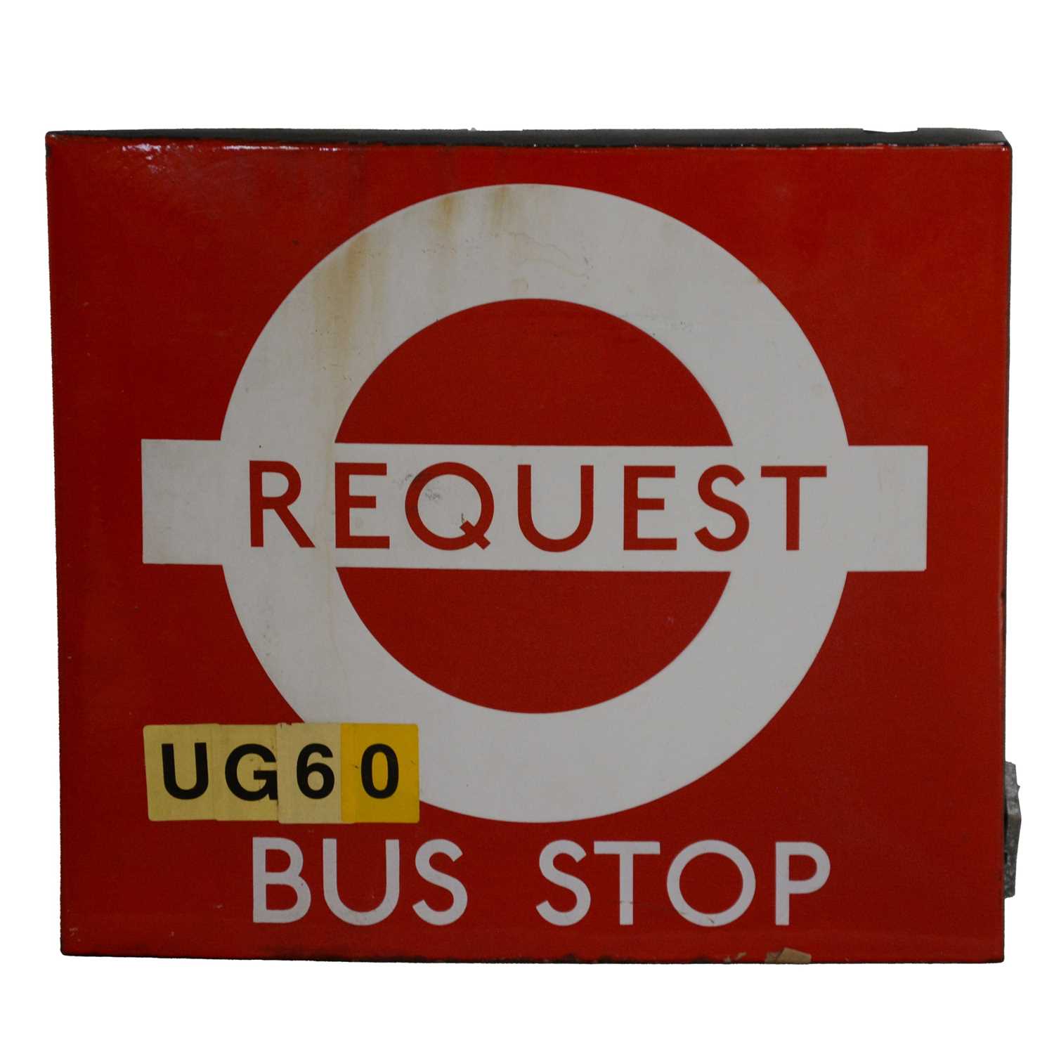 Bus Sign Posts Lot 159 - BUS STOP REQUEST post-mounted sign