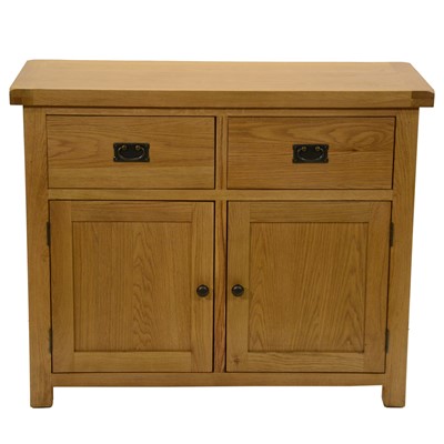 Lot 391 - Modern light oak cabinet and a small dresser