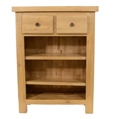 Lot 393 - Modern oak open bookcase