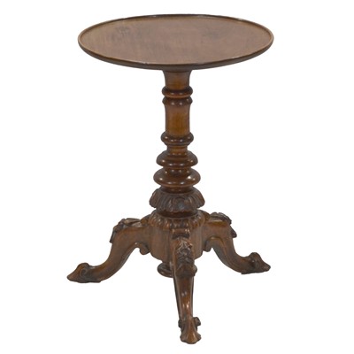 Lot 379 - Victorian carved mahogany pedestal wine table