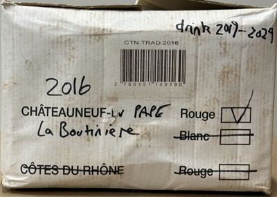 Lot 74 - Domaine de la Boutiniere 2016, Chateauneuf-du-Pape