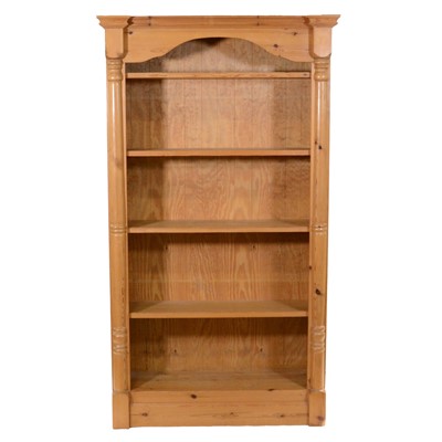 Lot 387 - Modern pine open bookcase