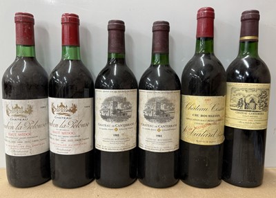 Lot 107 - Six assorted vintage Bordeaux region wines