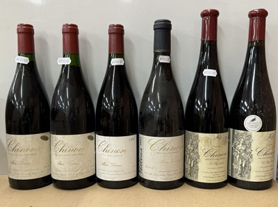 Lot 43 - Six assorted bottles of Chinon (Loire Valley) red wine