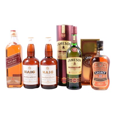 Lot 142 - Five bottles of blended Scotch and Irish whisky