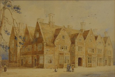 Lot 237 - English School, 19th Century, Architect's drawing of The Cock Hotel, Kingsthorpe, Northampton