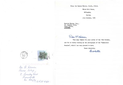 Lot 51 - Dambusters / 617 Squadron interest; Barnes Wallis signed letters, etc.