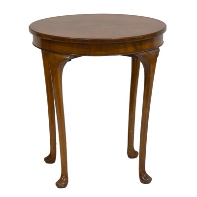 Lot 349 - Figured walnut centre table, and a stained beechwood lady's chair