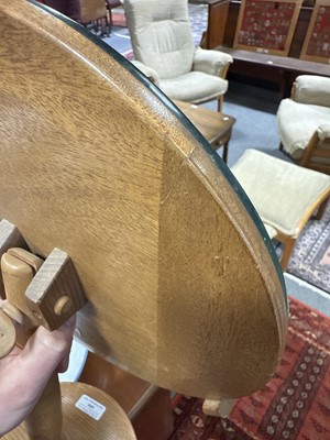 Lot 400 - Ercol light elm and beech dressing table mirror