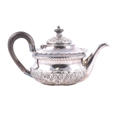 Lot 308 - Silver bachelor teapot, Josiah Williams & Co, London 1894.