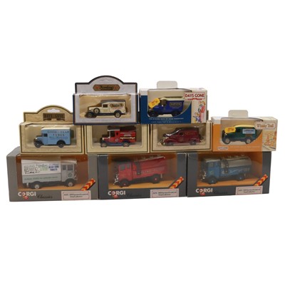 Lot 89 - Approximately thirty boxed die-cast model vehicles, Lledo and Corgi, including Corgi Classics