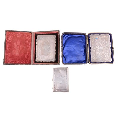 Lot 283 - Three silver card cases