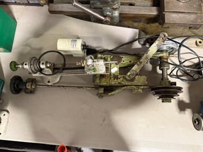 Lot 422 - Modellers lather, clock makers lathe, lathe accessories and a bench grinder