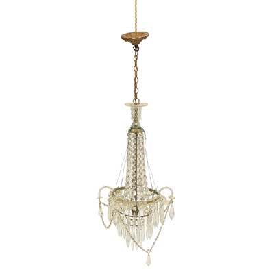 Lot 438 - Cut glass chandelier