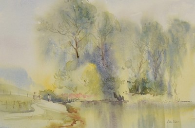 Lot 211 - Alan Oliver (Contemporary), River landscape