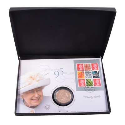 Lot 272 - Royal Mint HM The Queen's 95th Birthday gold proof coin cover