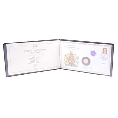 Lot 262 - Harrington & Byrne Queen's Platinum Jubilee gold proof Sovereign coin cover