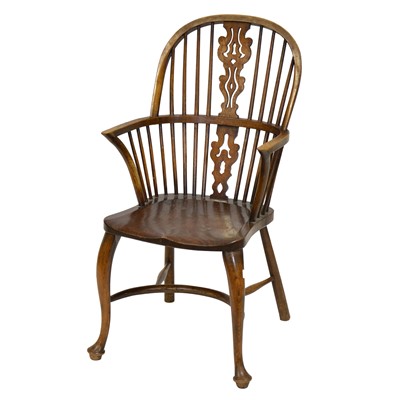 Lot 511 - Oak and elm stick back Windsor chair