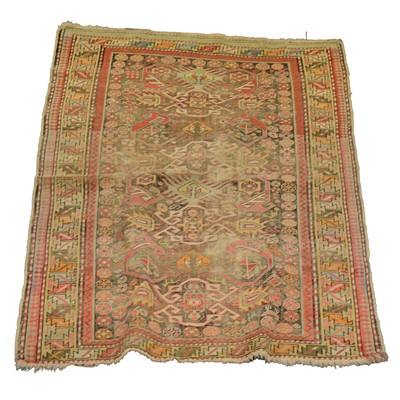 Lot 540 - Two antique Turkish rugs, worn