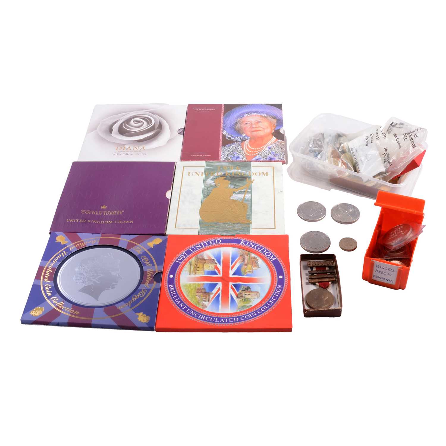 Lot 105 - Collection of silver coins, decimal coinage, coin sets and LCC Attendance Medals.
