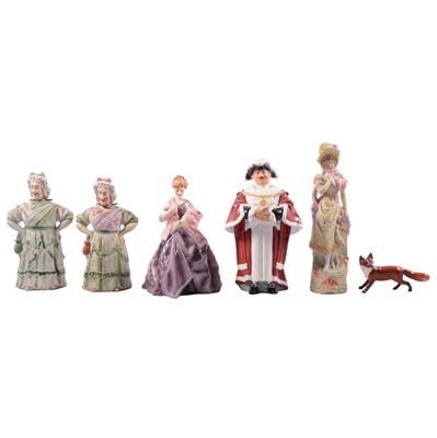 Lot 102 - Collection of Royal Worcester, Royal Doulton figures and Continental nodding head figures