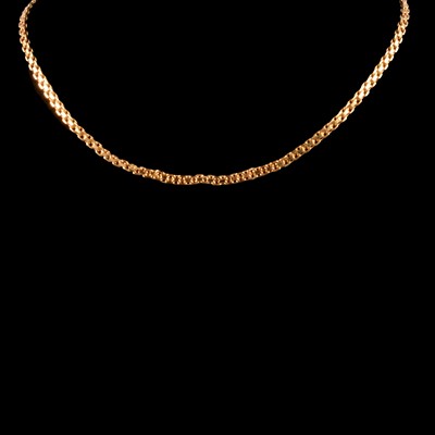 Lot 352 - A 22 carat gold fancy link chain necklace.