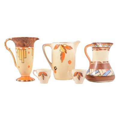 Lot 71 - Three graduated Myott jugs, etc.