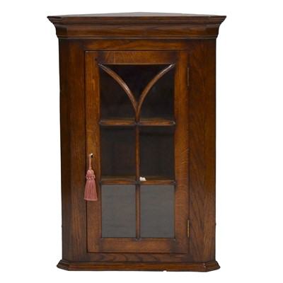 Lot 417 - Haselbech Oak hanging corncer cabinet