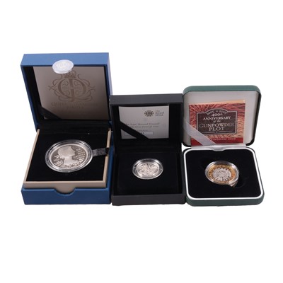 Lot 246 - Collection of Silver Proof Crowns, £5 Coins, £2 coins, £1 coins.