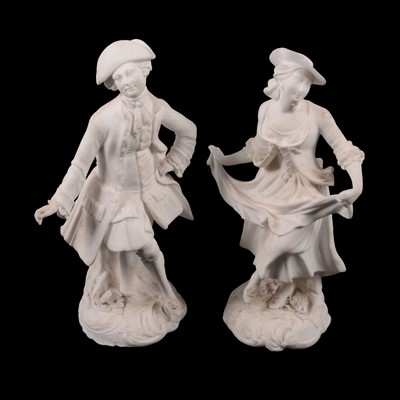 Lot 50 - Pair of Continental bisque porcelain figures