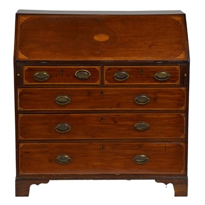 Lot 364 - Edwardian mahogany and inlaid bureau