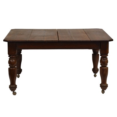 Lot 279 - Victorian oak extending dining table