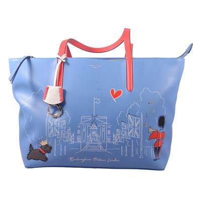 Lot 1247 - Radley - The Coronation Palace Large Zip-Top Tote Bag - Regal Blue