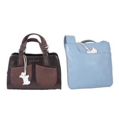 Lot 1251 - Radley - two leather handbags, brown and dusky blue.