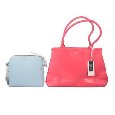 Lot 1252 - Radley - two leather handbags, cerise pink and pale blue.