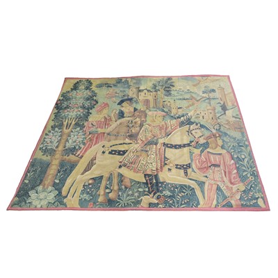 Lot 431 - Hines of Oxford, a replica wall-hanging tapestry 'Depart pour la Chasse'