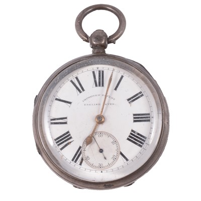 Lot 1083 - A large Victorian silver open face pocket watch.