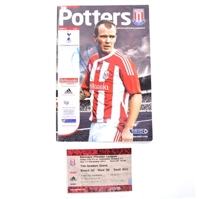 Lot 58 - Signed Stoke City vs Tottenham Hotspur 11/12/2011 Programme, including Scott Parker