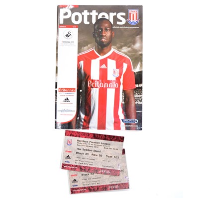 Lot 66 - Stoke City vs Swansea City signed matchday programme, including Cameron Jerome