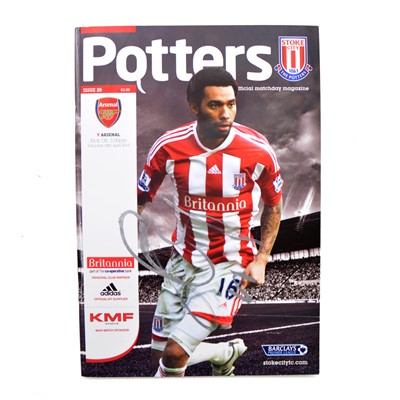 Lot 60 - Stoke City vs Arsenal signed matchday programme, including Jermaine Pennant