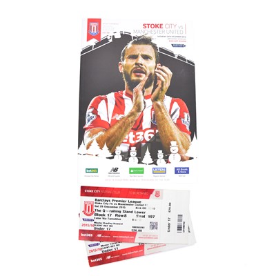 Lot 61 - Stoke City vs Manchester United signed matchday programme