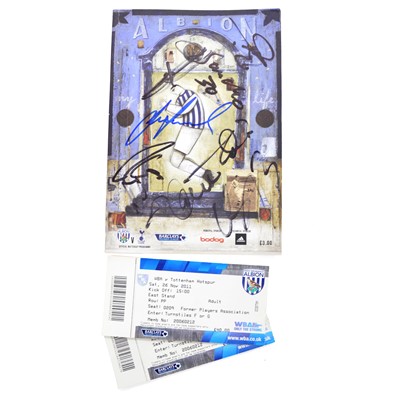 Lot 73 - West Brom vs Tottenham signed matchday programme