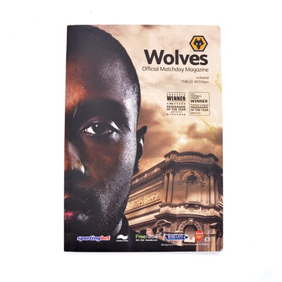 Lot 68 - Wolves vs Arsenal signed matchday programme