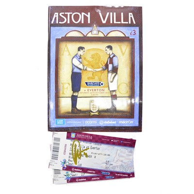 Lot 12 - Aston Villa vs Everton signed matchday programme