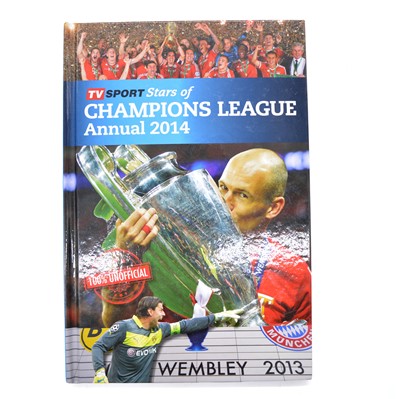 Lot 93 - 'TV Stars of Champions League' unofficial annual 2014, signed by Pep Guardiola and Juan Mata