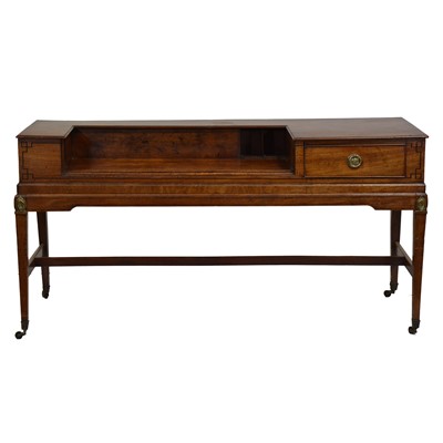 Lot 381 - Georgian mahogany table piano, converted as a sideboard