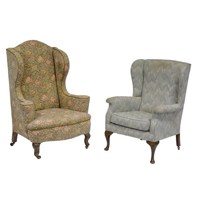 Lot 394 - Two wing back easy chairs