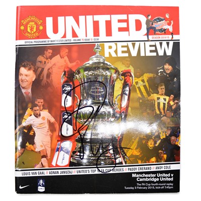 Lot 26 - Manchester United vs Cambridge signed matchday programme