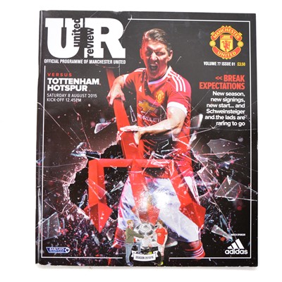 Lot 29 - Manchester United vs Tottenham signed matchday programme