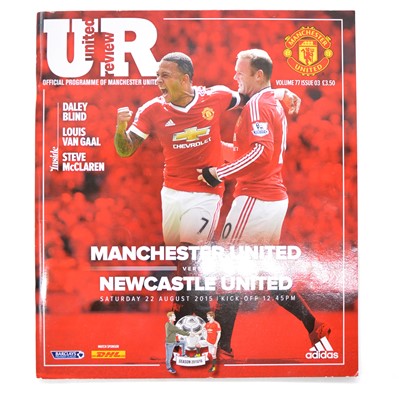 Lot 30 - Manchester United vs Newcastle signed matchday programme